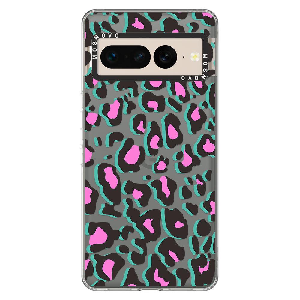 Hot Pink Leopard Print Phone Case - Google Pixel 7 Pro Case - MOSNOVO