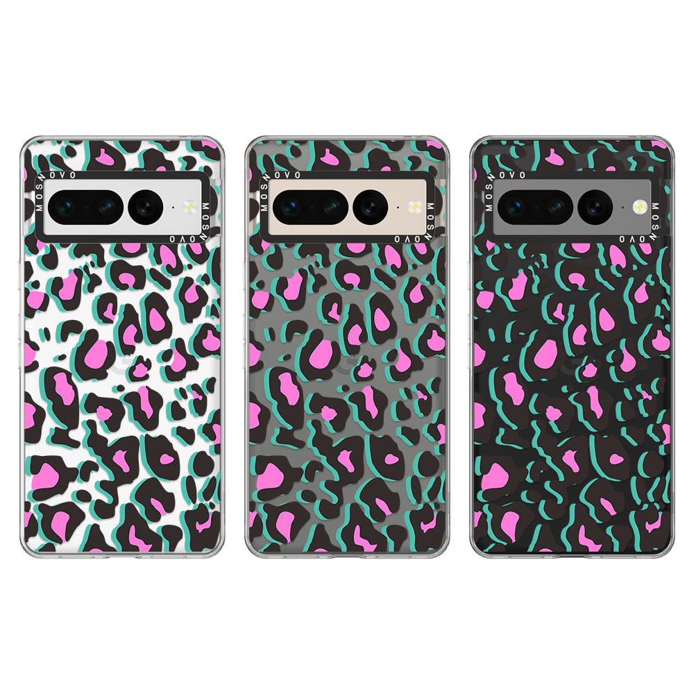 Hot Pink Leopard Print Phone Case - Google Pixel 7 Pro Case - MOSNOVO