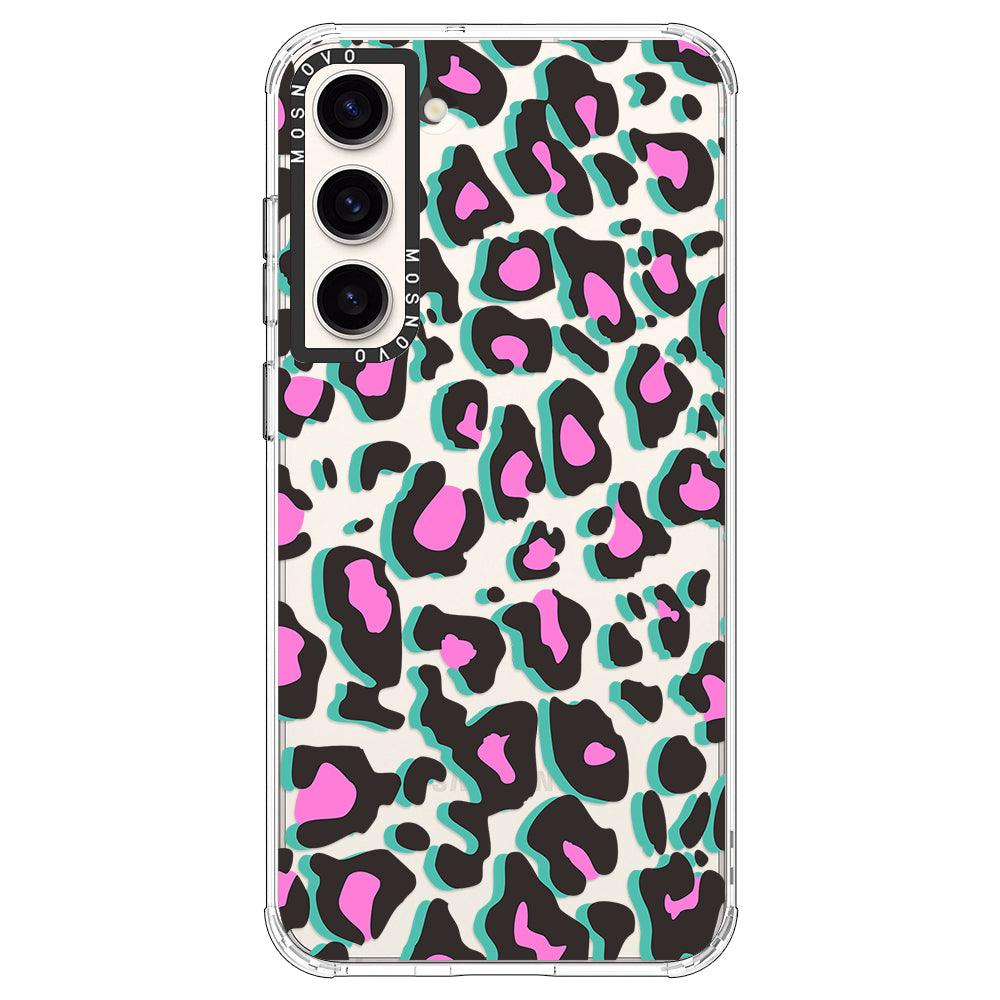 Hot Pink Leopard Print Phone Case - Samsung Galaxy S23 Plus Case - MOSNOVO