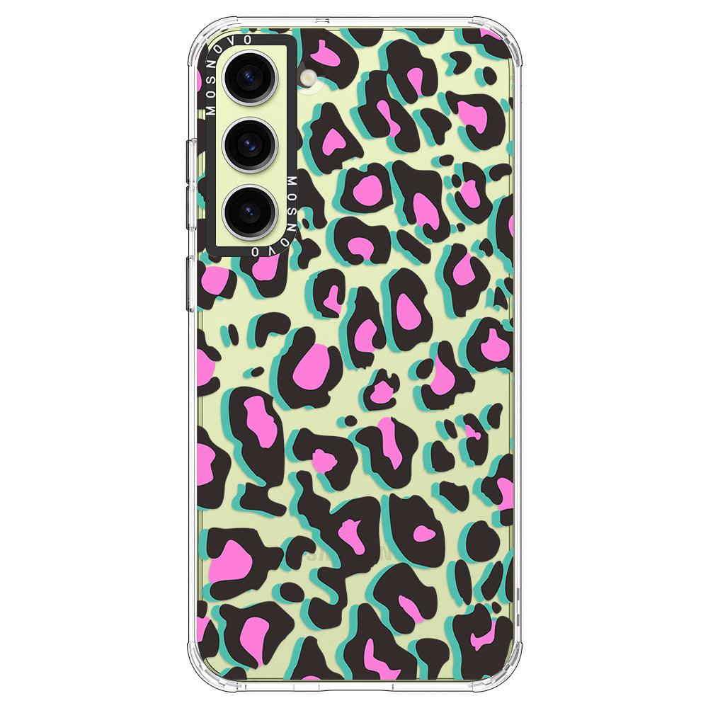 Hot Pink Leopard Print Phone Case - Samsung Galaxy S23 Plus Case - MOSNOVO