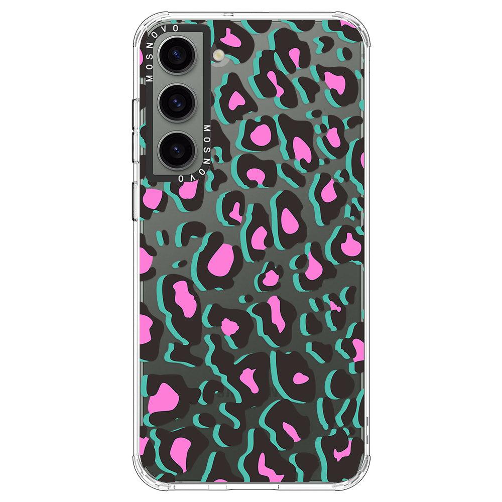 Hot Pink Leopard Print Phone Case - Samsung Galaxy S23 Plus Case - MOSNOVO