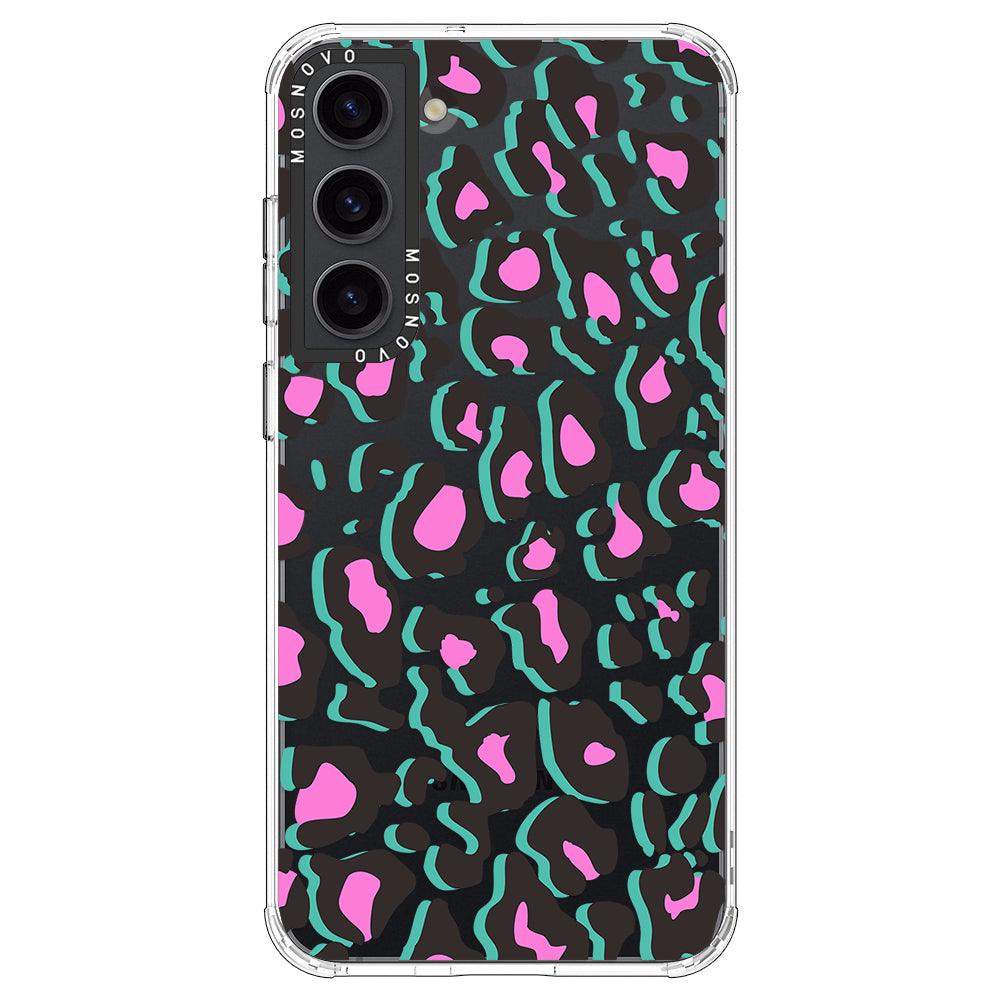 Hot Pink Leopard Print Phone Case - Samsung Galaxy S23 Plus Case - MOSNOVO