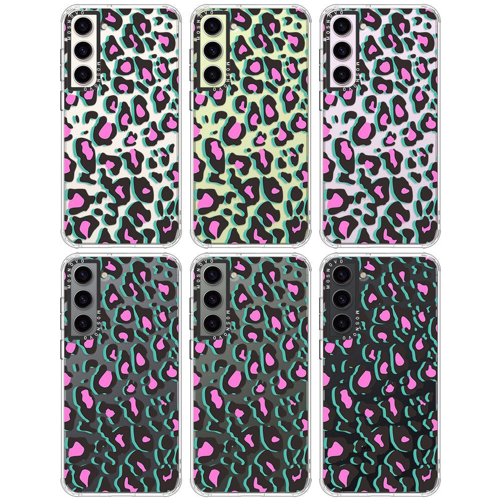 Hot Pink Leopard Print Phone Case - Samsung Galaxy S23 Plus Case - MOSNOVO