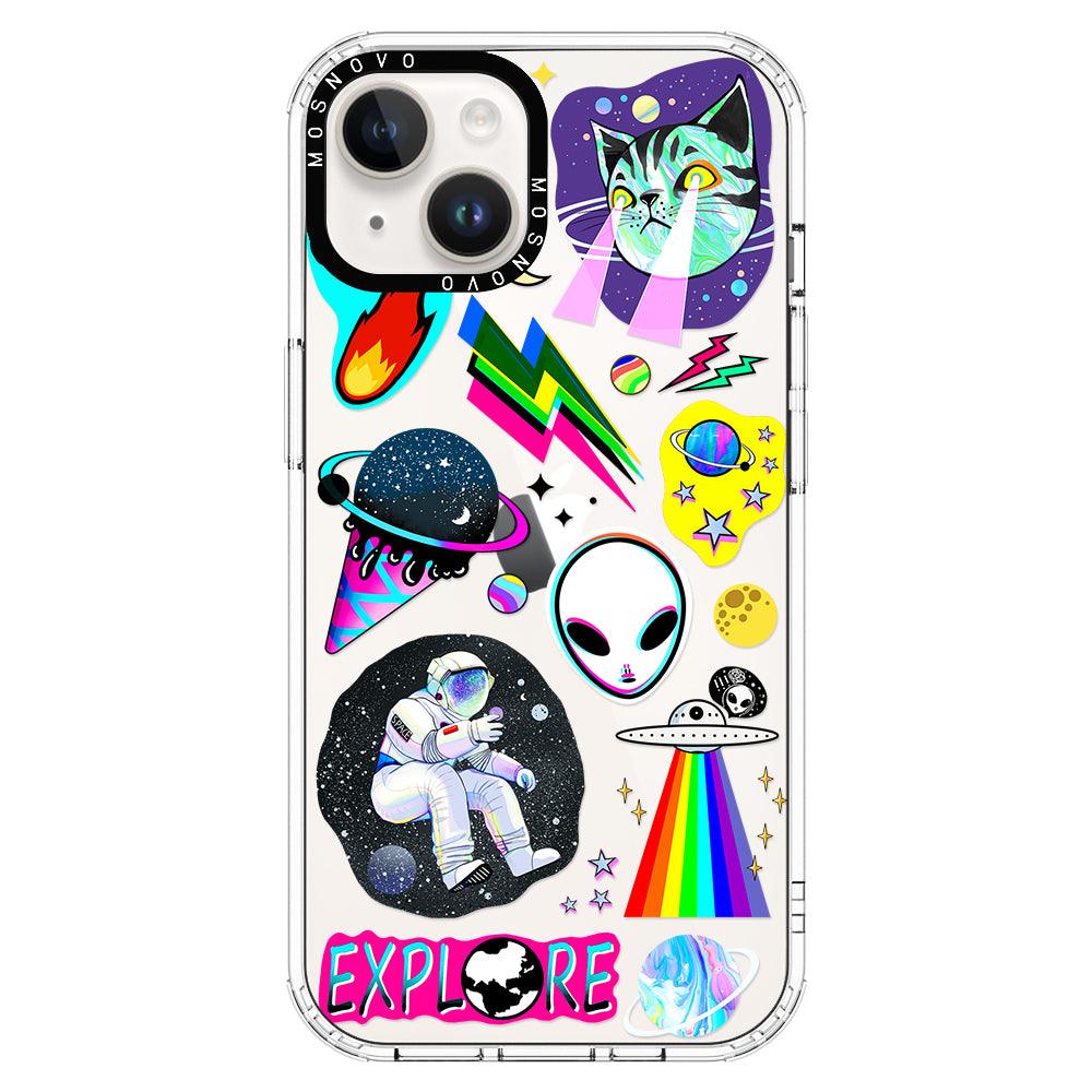 Sci-Fi Stickers Phone Case - iPhone 14 Plus Case - MOSNOVO