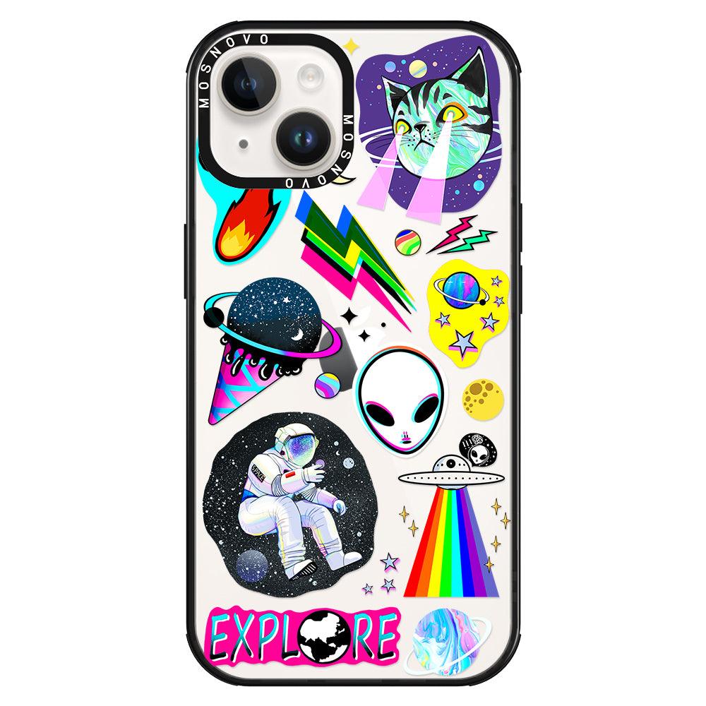 Sci-Fi Stickers Phone Case - iPhone 14 Plus Case - MOSNOVO