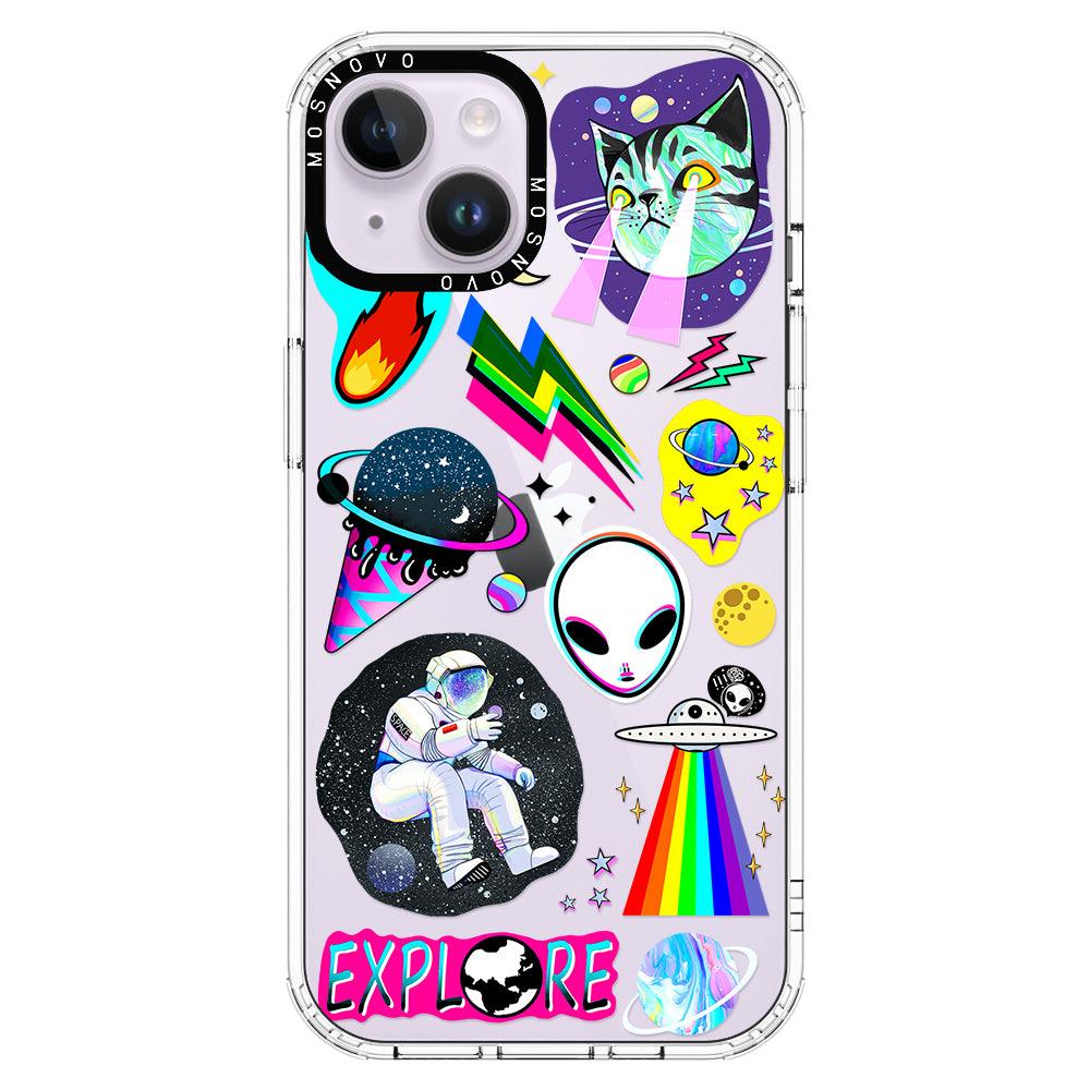 Sci-Fi Stickers Phone Case - iPhone 14 Plus Case - MOSNOVO