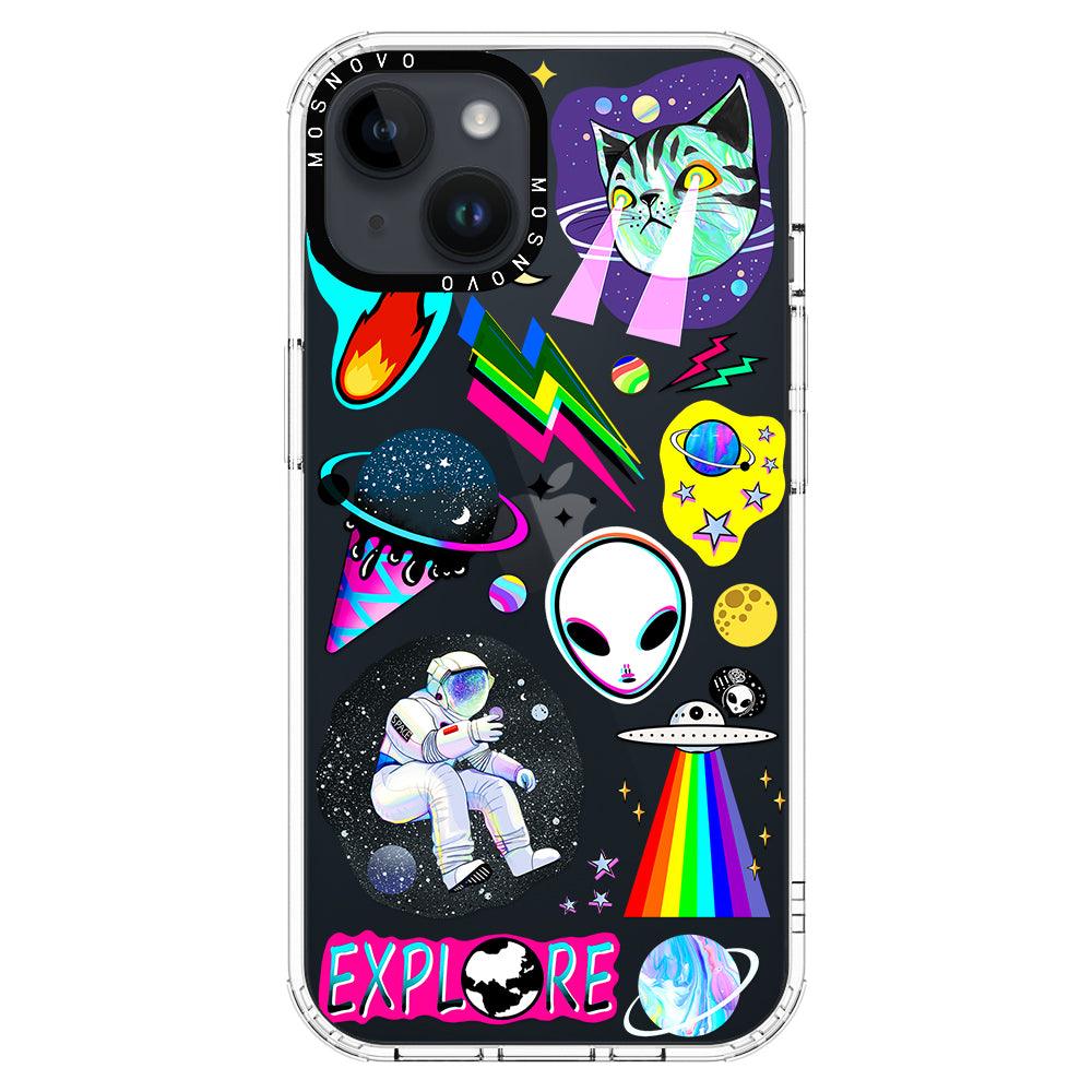 Sci-Fi Stickers Phone Case - iPhone 14 Plus Case - MOSNOVO