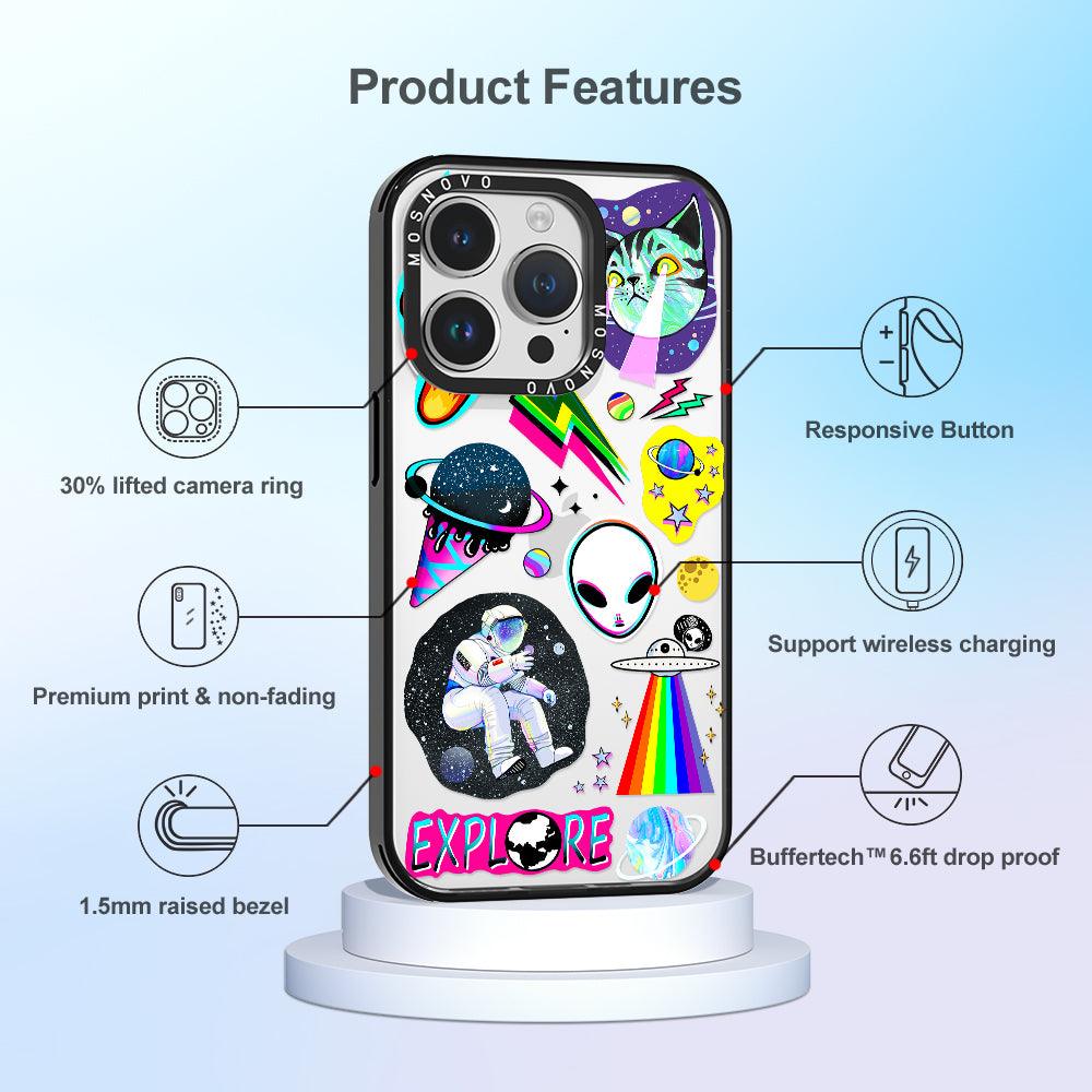 Sci-Fi Stickers Phone Case - iPhone 14 Pro Case - MOSNOVO