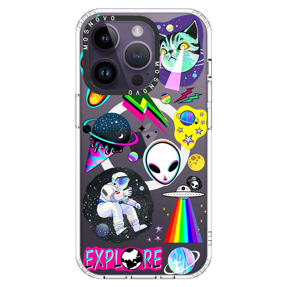 Sci-Fi Stickers Phone Case - iPhone 14 Pro Case - MOSNOVO