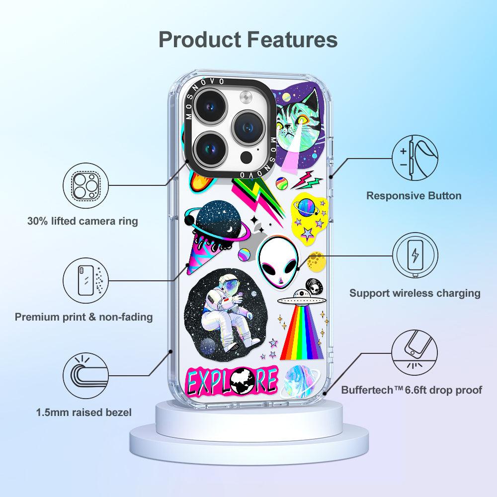 Sci-Fi Stickers Phone Case - iPhone 14 Pro Case - MOSNOVO