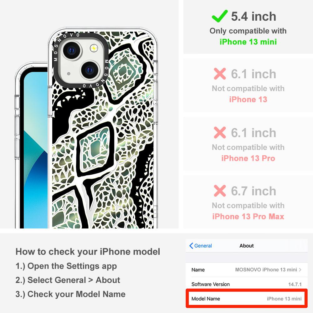 Jade Snake Phone Case - iPhone 13 Mini Case - MOSNOVO