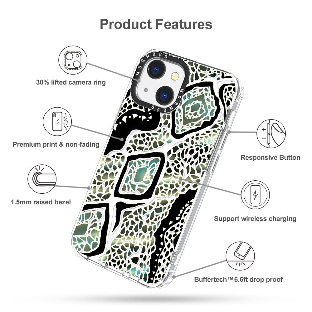 Jade Snake Phone Case - iPhone 13 Mini Case - MOSNOVO