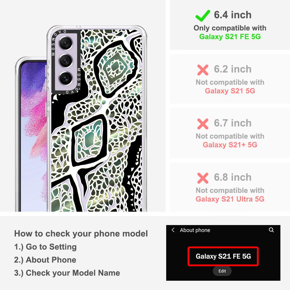 Jade Snake Phone Case - Samsung Galaxy S21 FE Case - MOSNOVO