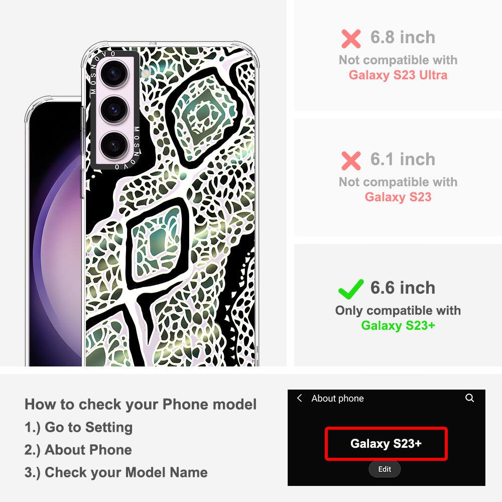 Jade Snake Phone Case - Samsung Galaxy S23 Plus Case - MOSNOVO