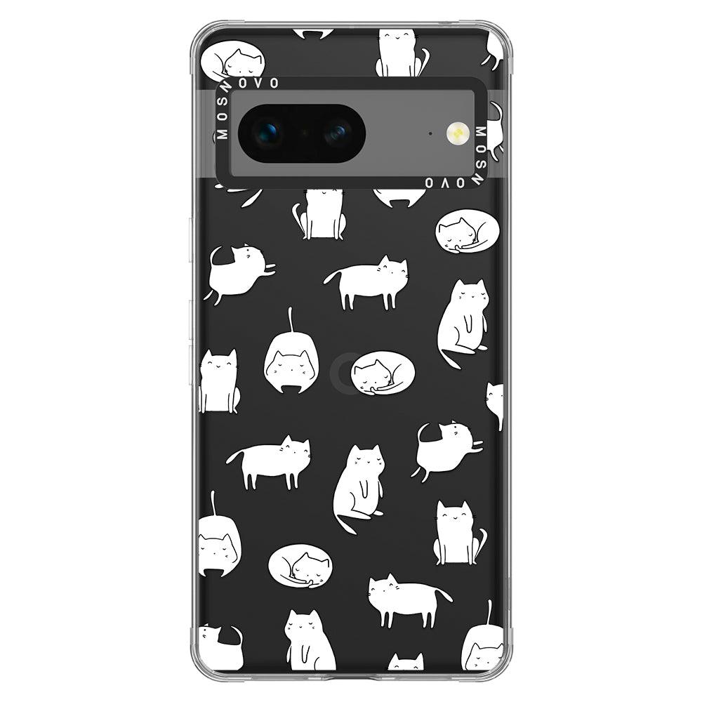 Kawaii Cat Phone Case - Google Pixel 7 Case - MOSNOVO