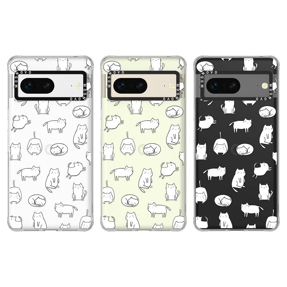 Kawaii Cat Phone Case - Google Pixel 7 Case - MOSNOVO