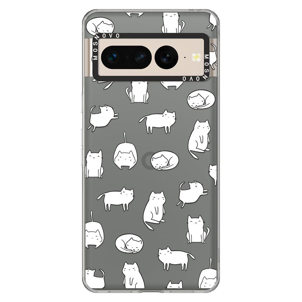 Kawaii Cat Phone Case - Google Pixel 7 Pro Case - MOSNOVO