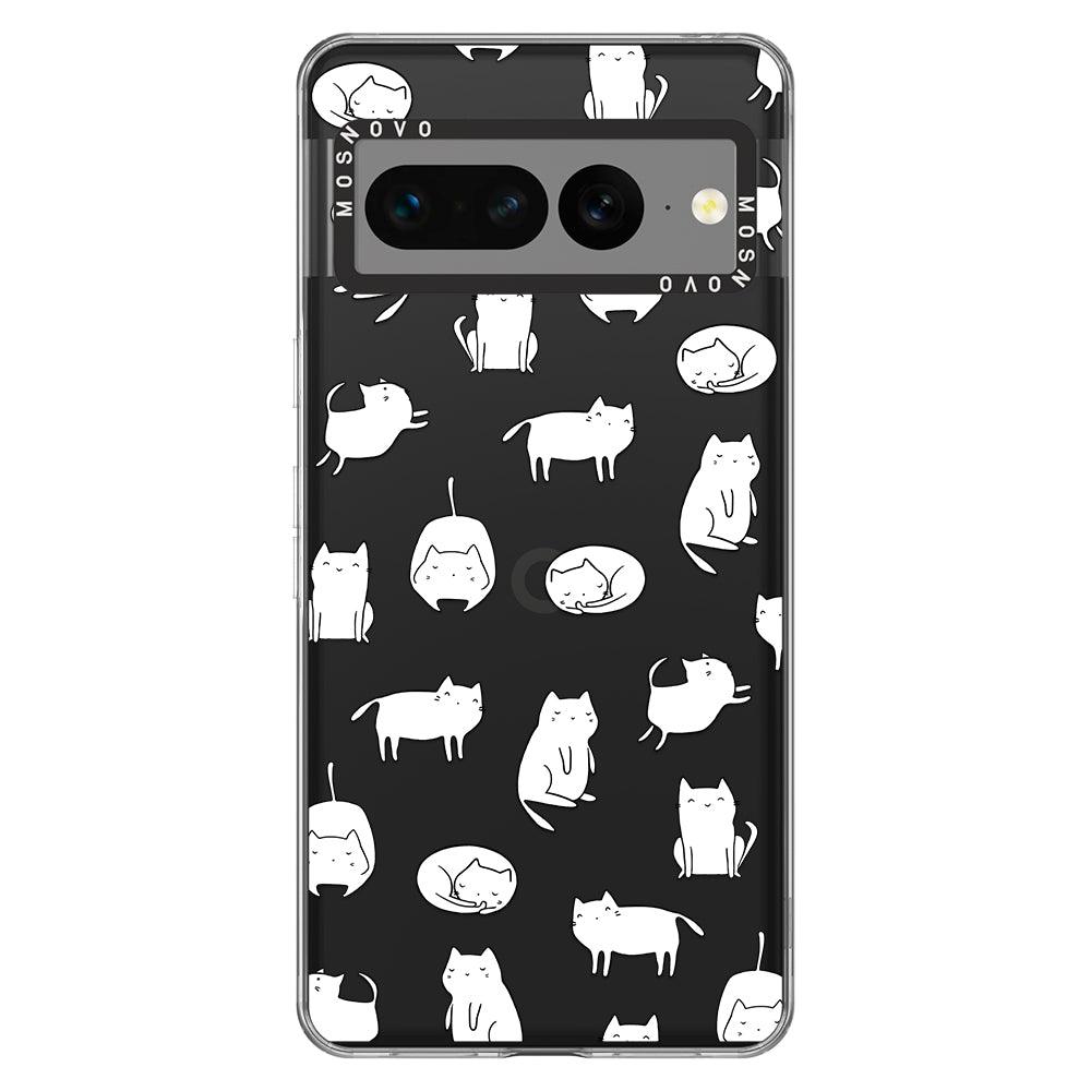 Kawaii Cat Phone Case - Google Pixel 7 Pro Case - MOSNOVO