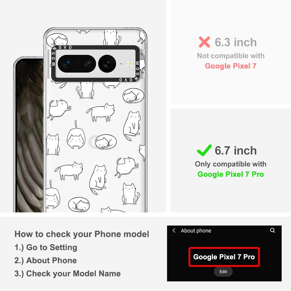 Kawaii Cat Phone Case - Google Pixel 7 Pro Case - MOSNOVO