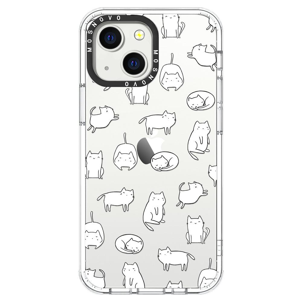 Cute Cats Phone Case - iPhone 13 Mini Case - MOSNOVO