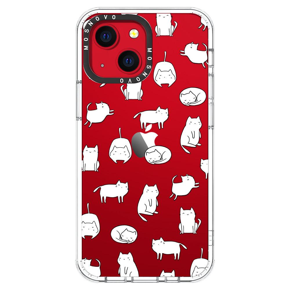 Cute Cats Phone Case - iPhone 13 Mini Case - MOSNOVO