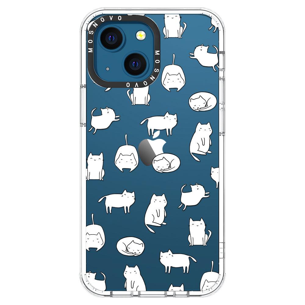 Cute Cats Phone Case - iPhone 13 Mini Case - MOSNOVO