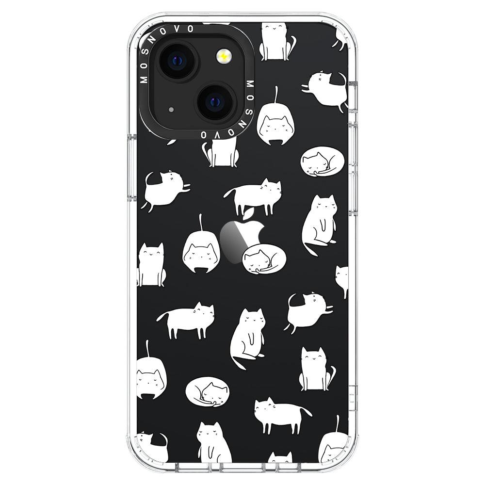 Cute Cats Phone Case - iPhone 13 Mini Case - MOSNOVO