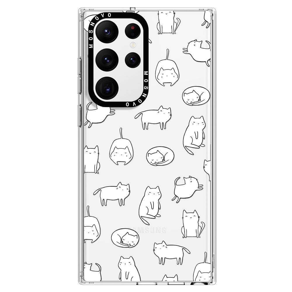 Kawaii Cat Phone Case - Samsung Galaxy S22 Ultra Case - MOSNOVO