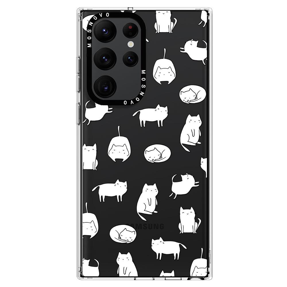 Kawaii Cat Phone Case - Samsung Galaxy S22 Ultra Case - MOSNOVO