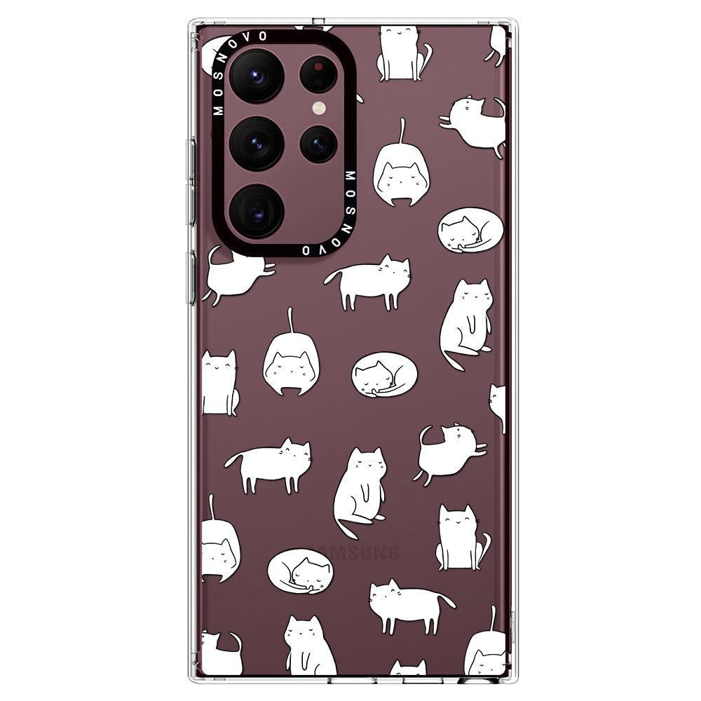 Kawaii Cat Phone Case - Samsung Galaxy S22 Ultra Case - MOSNOVO