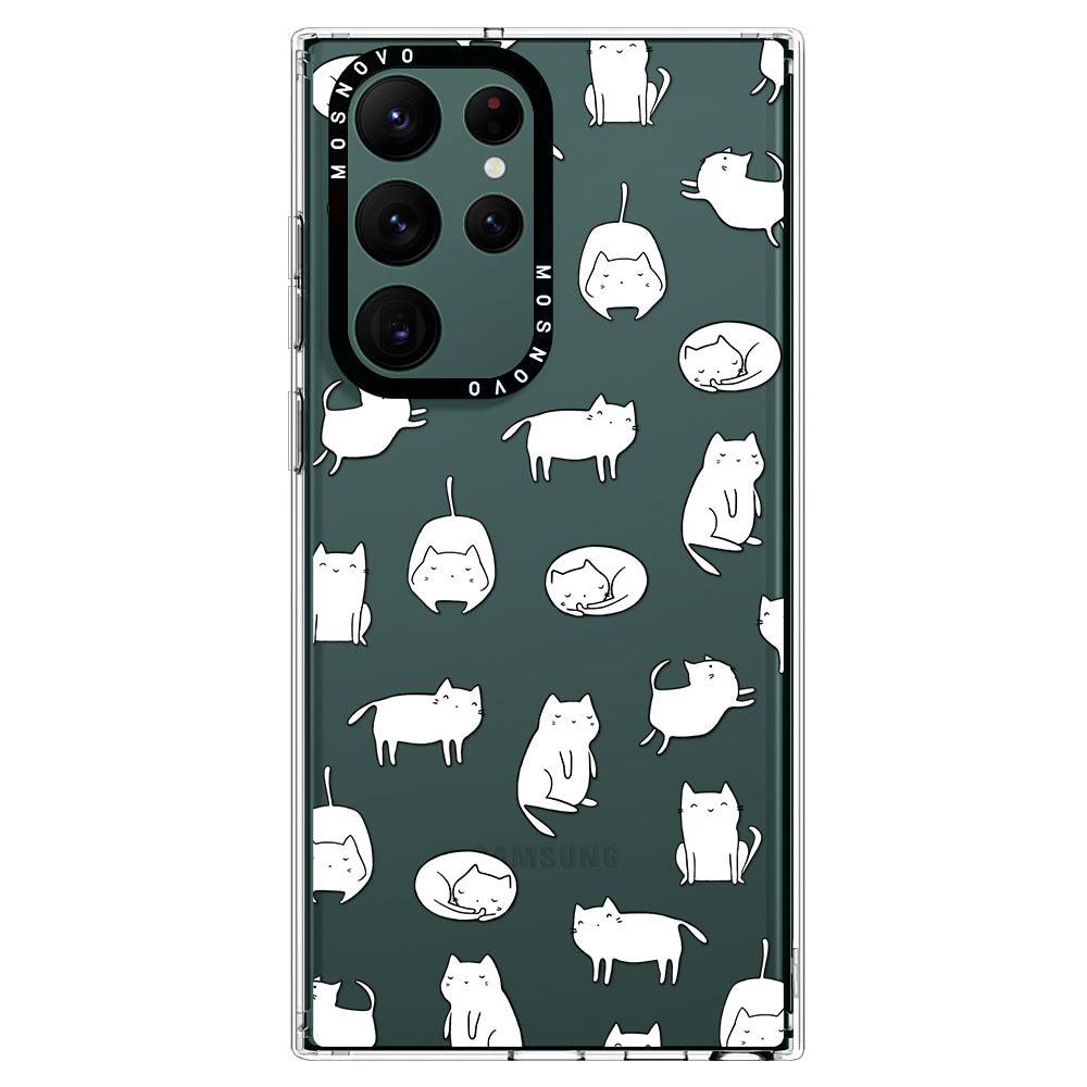 Kawaii Cat Phone Case - Samsung Galaxy S22 Ultra Case - MOSNOVO