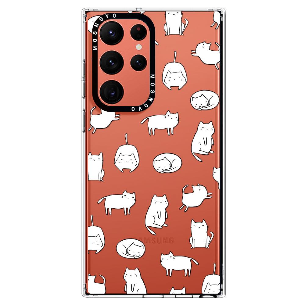 Kawaii Cat Phone Case - Samsung Galaxy S22 Ultra Case - MOSNOVO