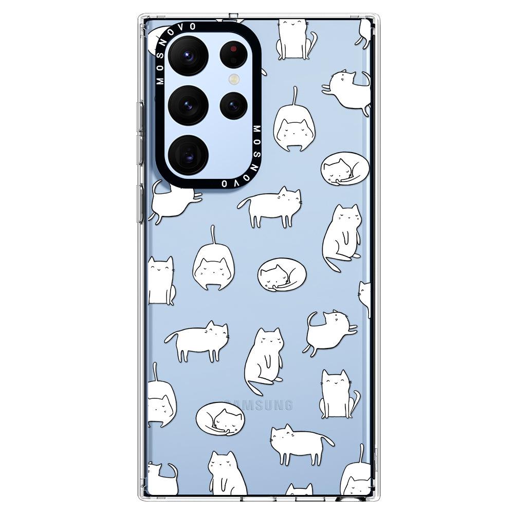 Kawaii Cat Phone Case - Samsung Galaxy S22 Ultra Case - MOSNOVO