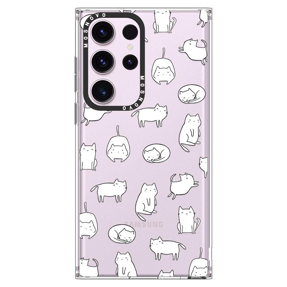 Kawaii Cat Phone Case - Samsung Galaxy S23 Ultra Case - MOSNOVO