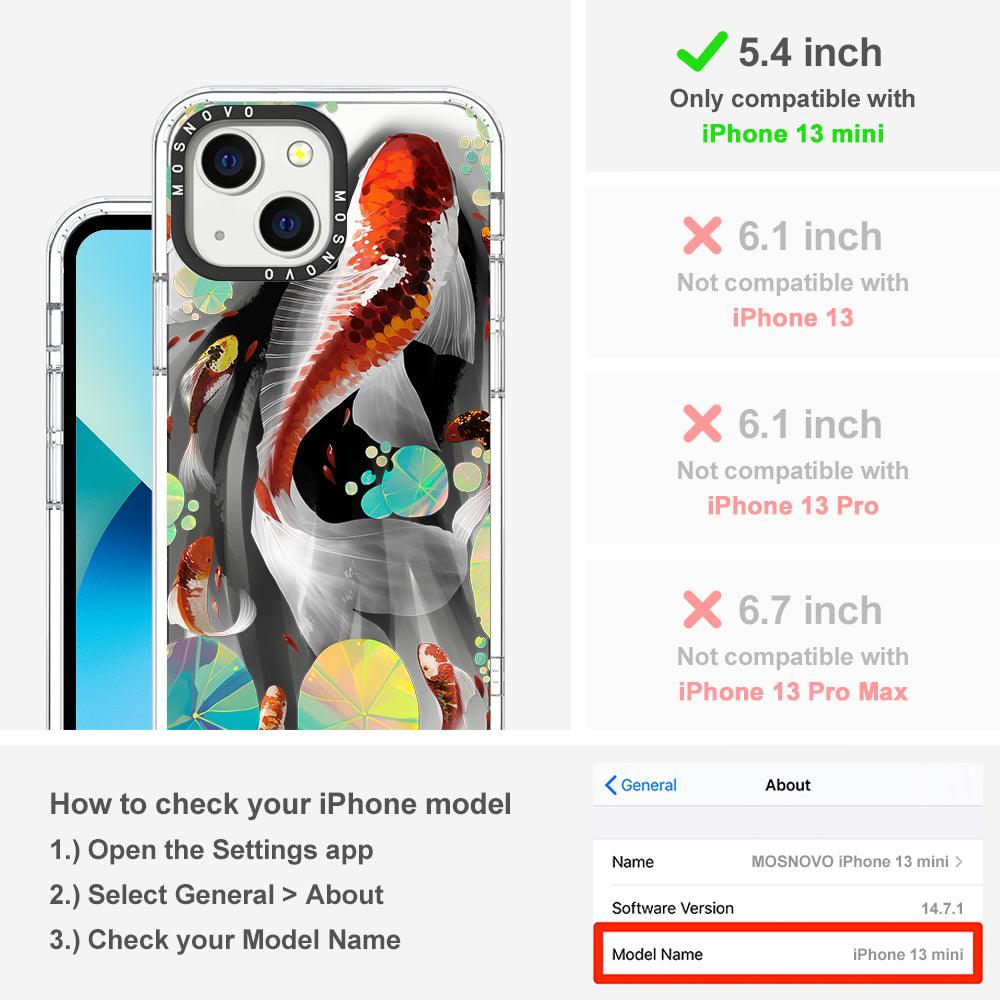 Koi Art Phone Case - iPhone 13 Mini Case - MOSNOVO