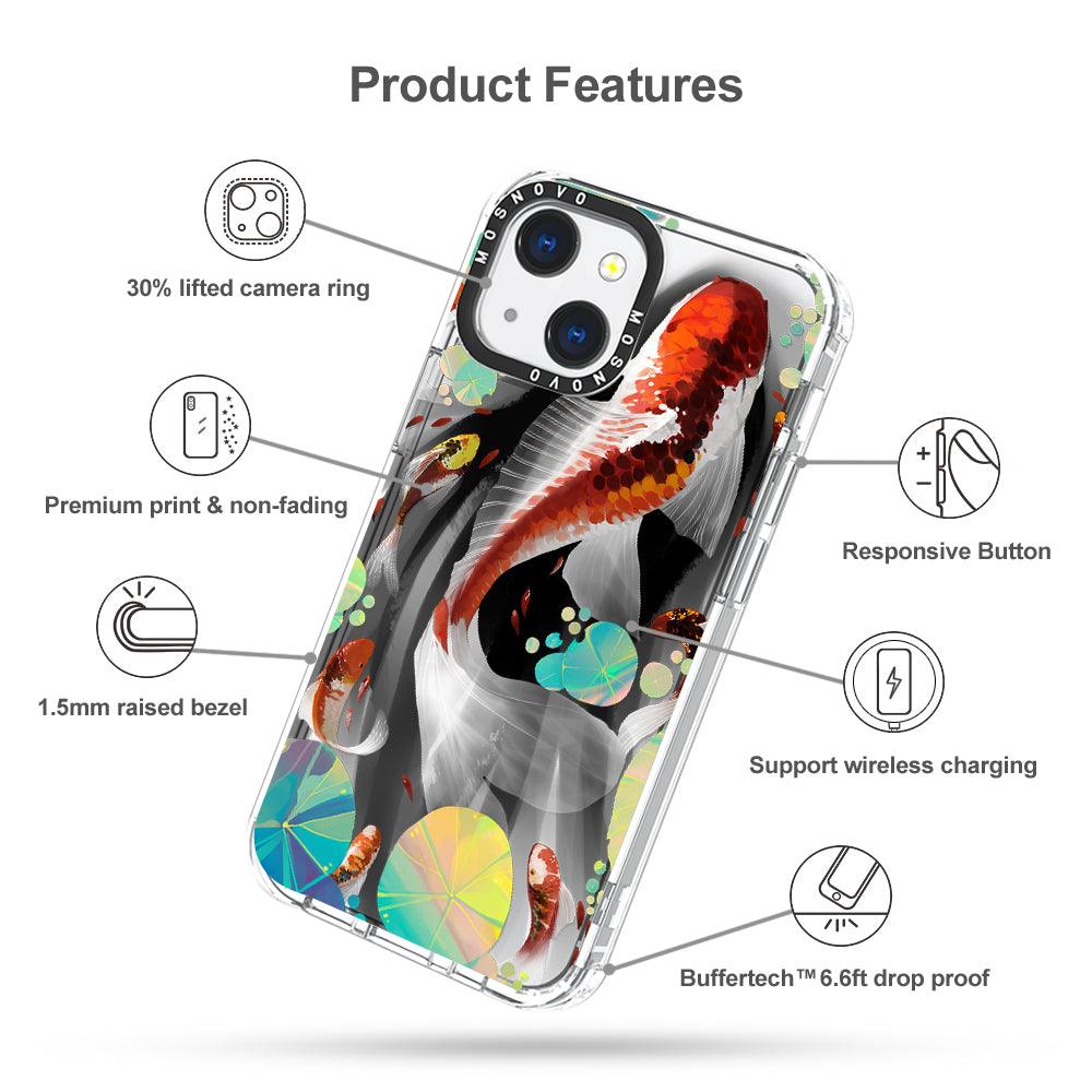 Koi Art Phone Case - iPhone 13 Mini Case - MOSNOVO