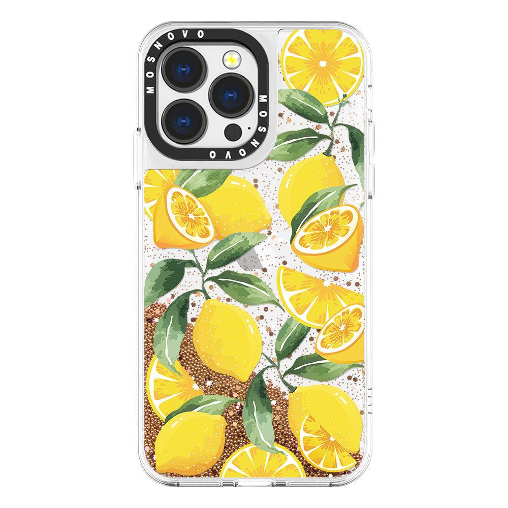Lemon Glitter Phone Case - iPhone 13 Pro Case - MOSNOVO