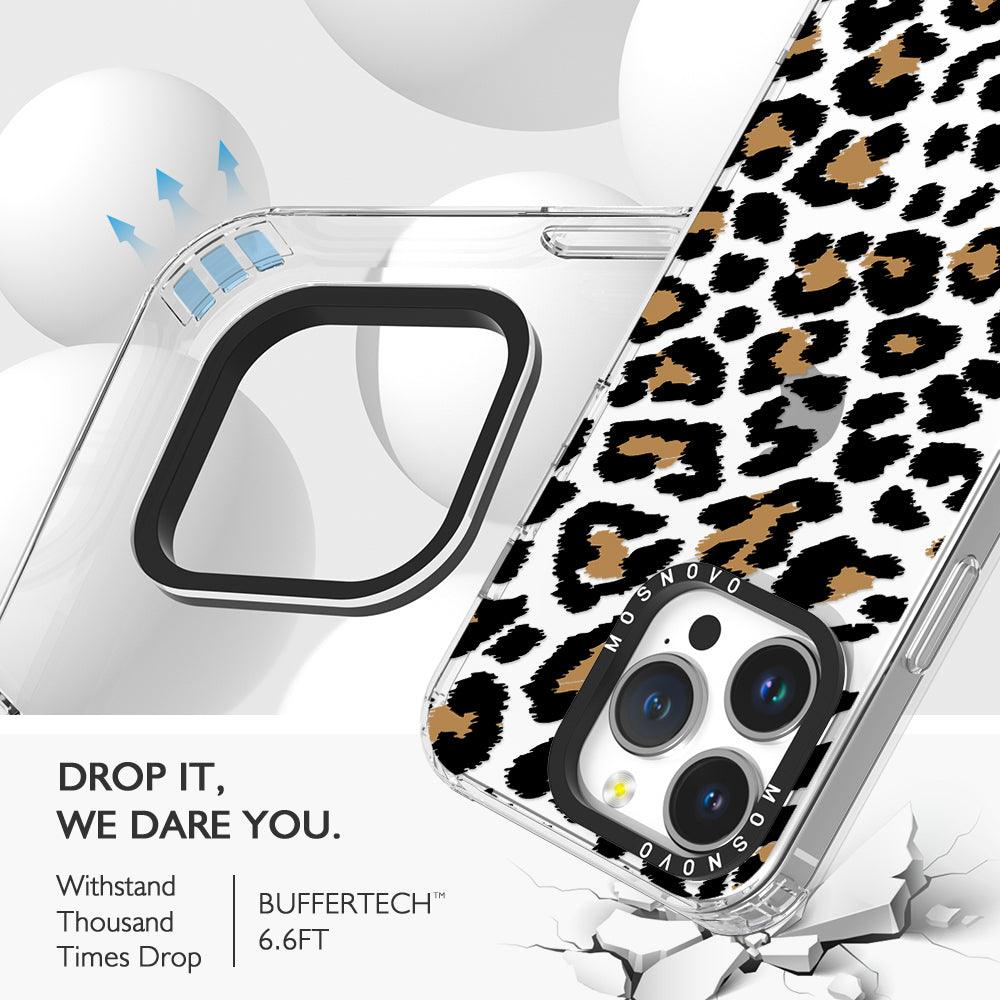 Leopard Print Phone Case - iPhone 14 Pro Case - MOSNOVO
