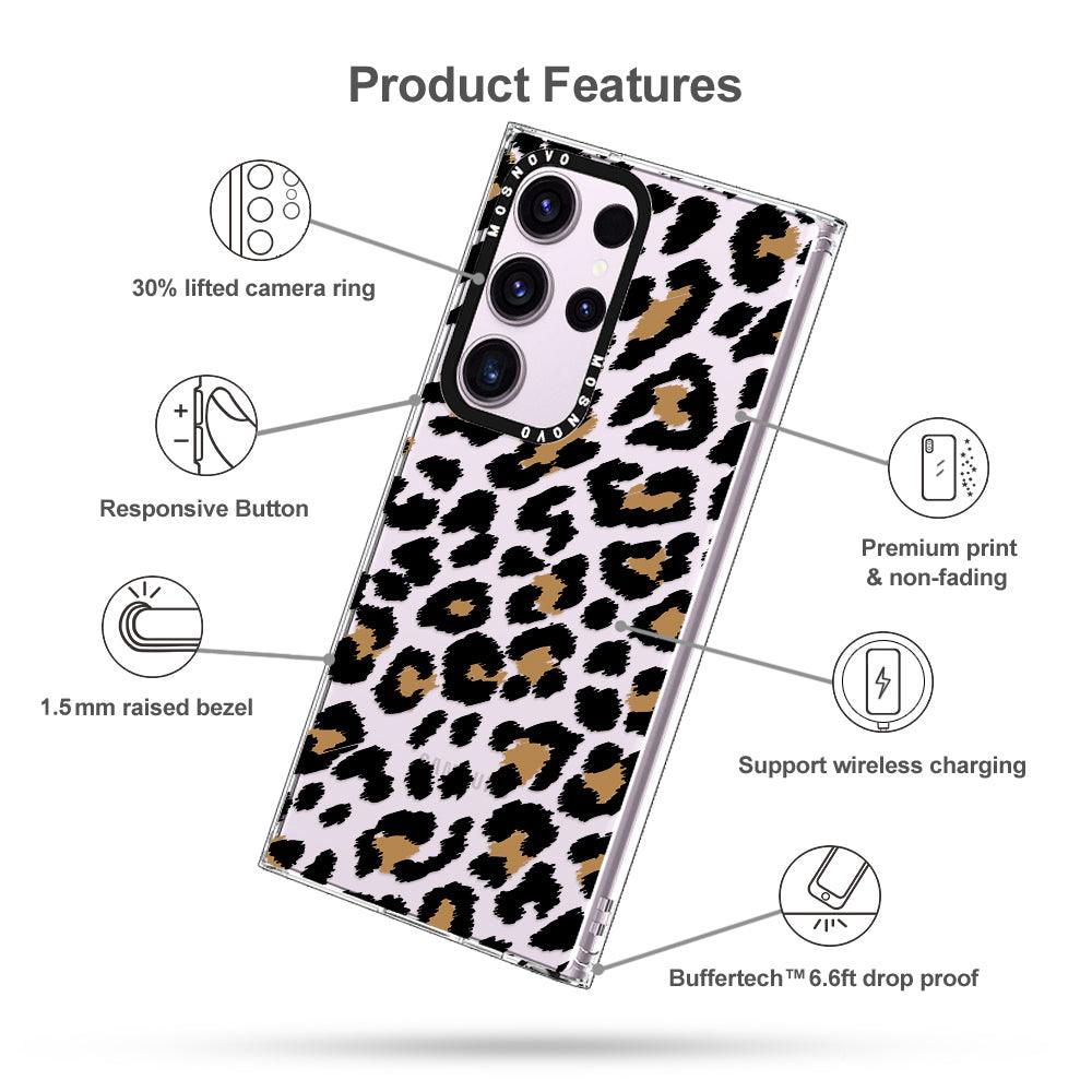 Leopard Print Phone Case - Samsung Galaxy S23 Ultra Case - MOSNOVO