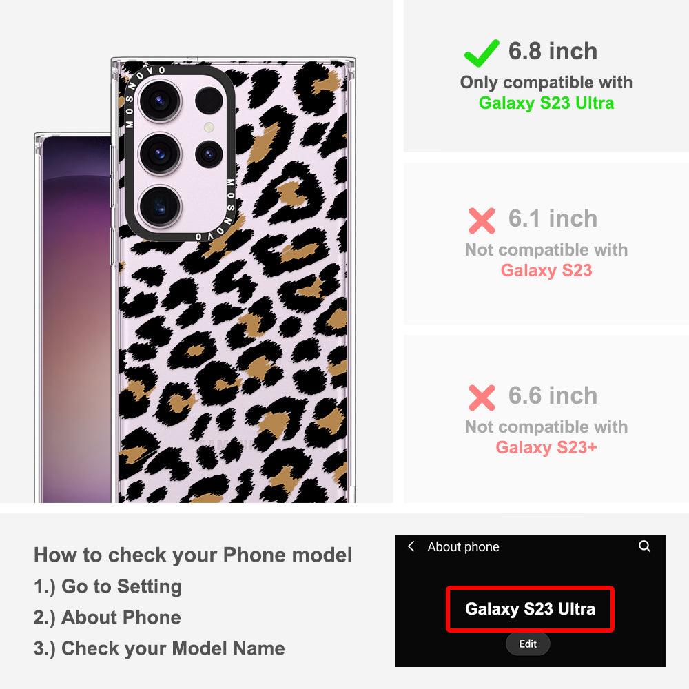 Leopard Print Phone Case - Samsung Galaxy S23 Ultra Case - MOSNOVO