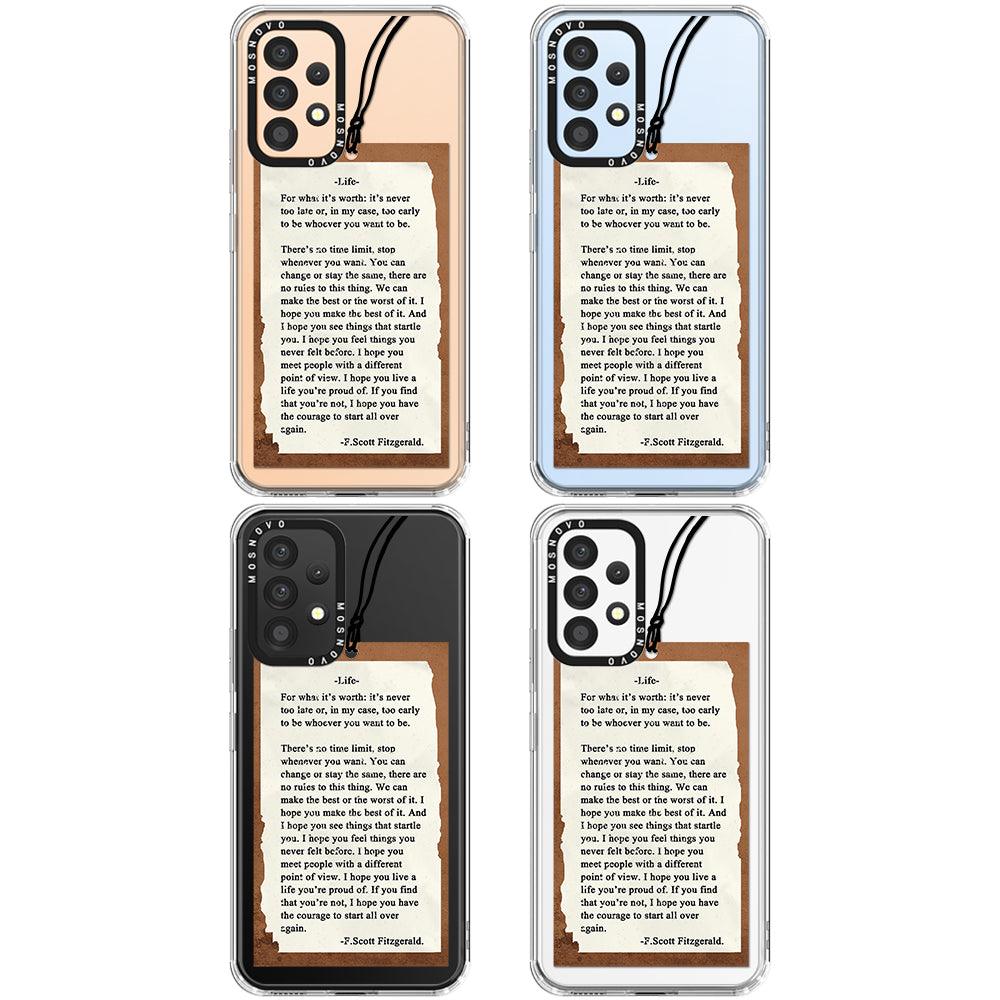 Life Quote Phone Case - Samsung Galaxy A53 Case - MOSNOVO