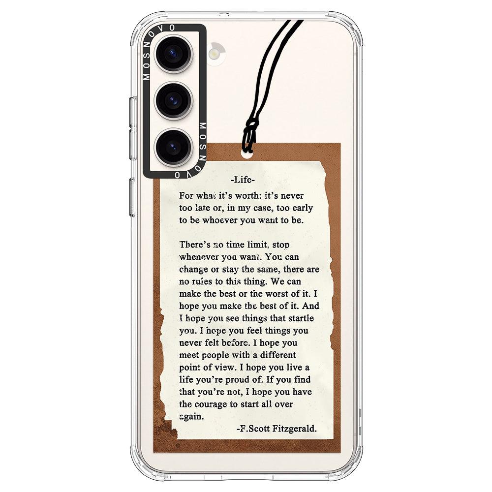 Life Quote Phone Case - Samsung Galaxy S23 Case - MOSNOVO