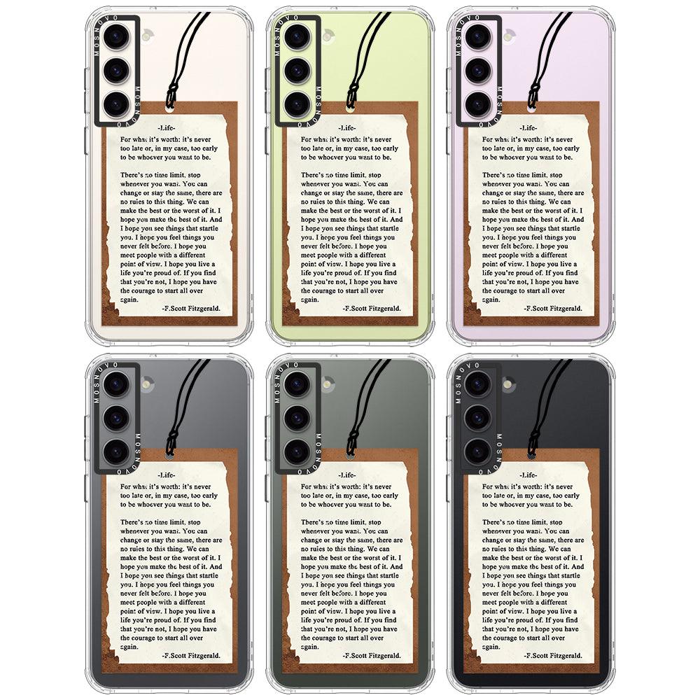 Life Quote Phone Case - Samsung Galaxy S23 Case - MOSNOVO