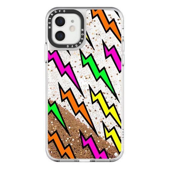 Lightning Bolt Glitter Phone Case - iPhone 12 Case - MOSNOVO
