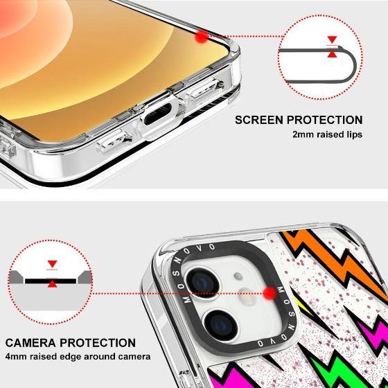 Lightning Bolt Glitter Phone Case - iPhone 12 Case - MOSNOVO