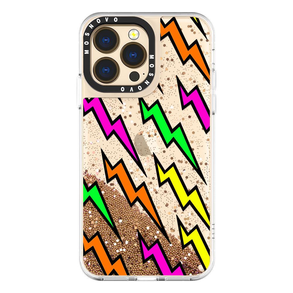 Lightning Bolt Glitter Phone Case - iPhone 13 Pro Case - MOSNOVO