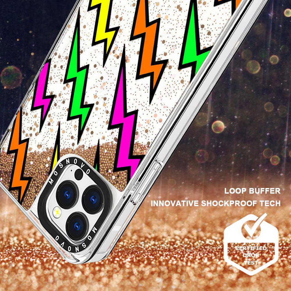 Lightning Bolt Glitter Phone Case - iPhone 13 Pro Case - MOSNOVO
