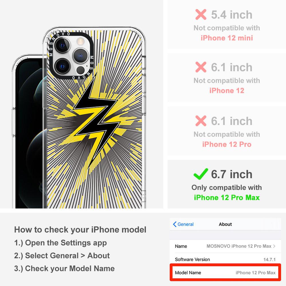 Lightning Bolt Phone Case - iPhone 12 Pro Max Case - MOSNOVO