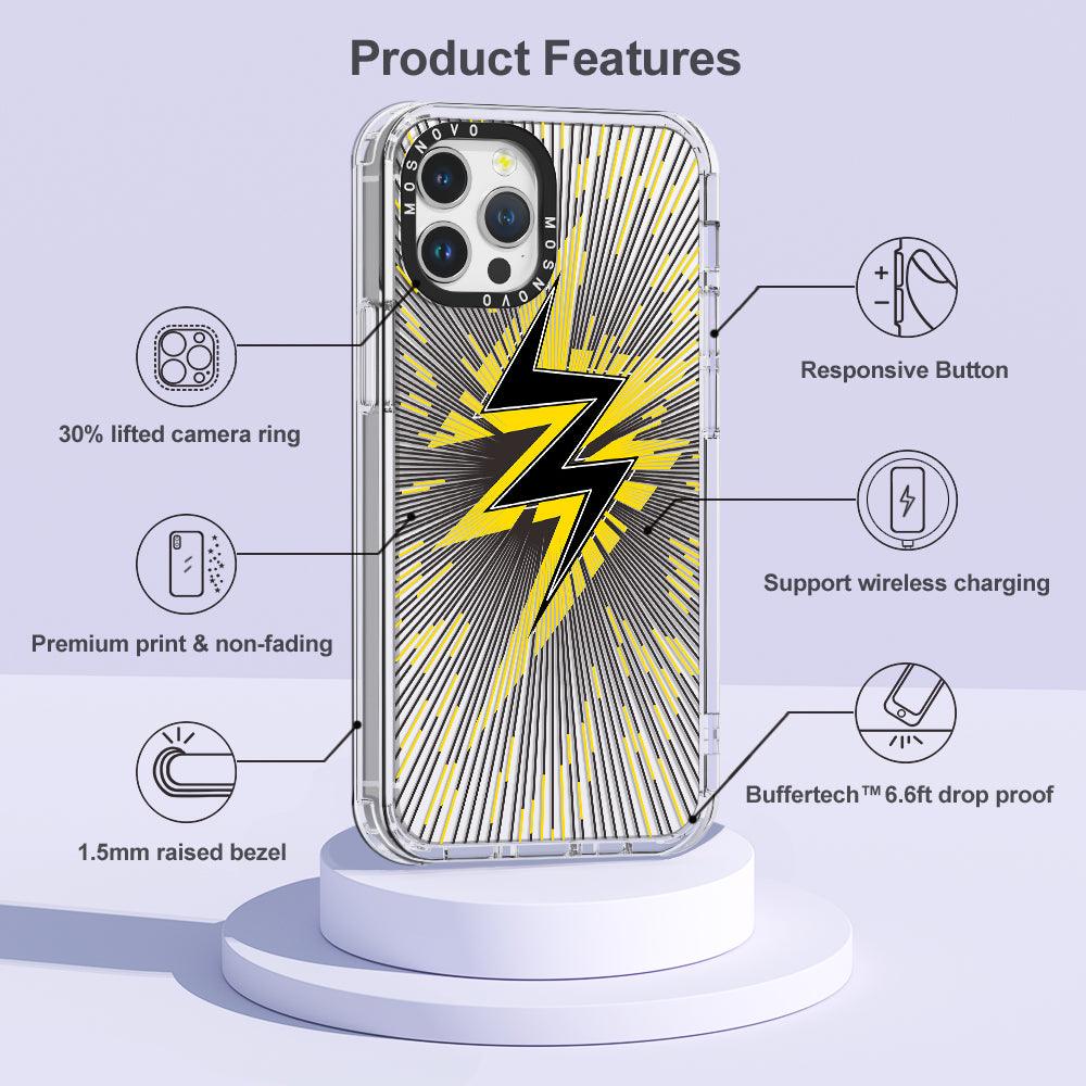 Lightning Bolt Phone Case - iPhone 12 Pro Max Case - MOSNOVO