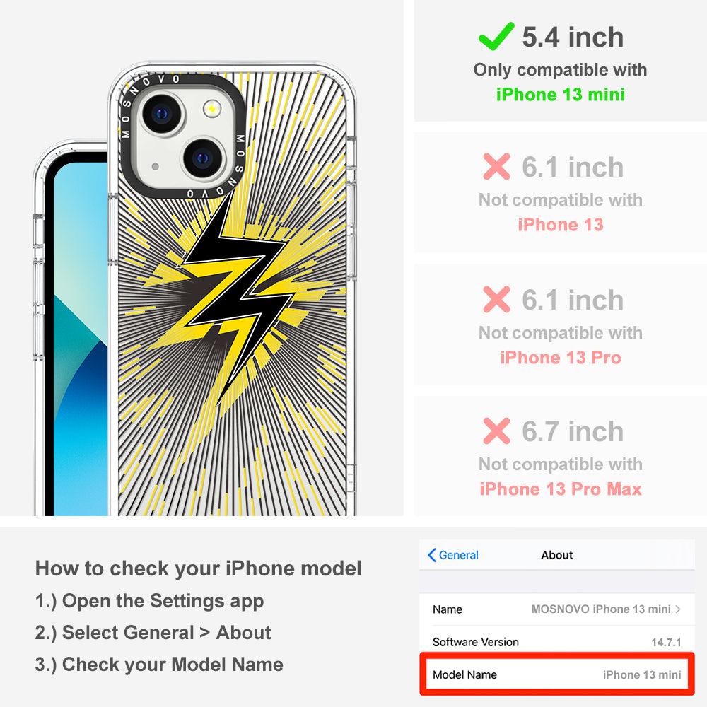 Lightning Bolt Phone Case - iPhone 13 Mini Case - MOSNOVO